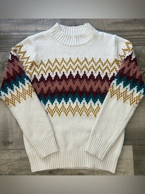 NORTHSTYLE Chevron Pattern Sweater, SMALL